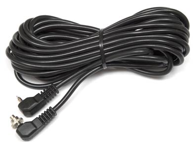 Screwlock PC to Vivitar &mdash; 5 Meter (16 Feet) Straight Flash Sync Cord