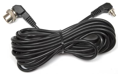 Screwlock PC to Elinchrom Studio Flash &mdash; 5 Meter (16 Feet) Straight Flash Sync Cord