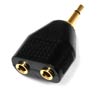 Mono Miniphone Splitter (1M-2F) &mdash; Gold Plated Contacts