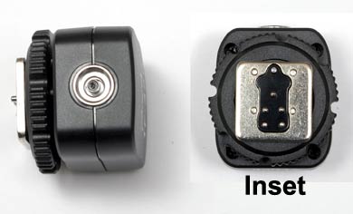 Canon &frasl; Olympus Camera Hotshoe to PC and Screwlock PC Sync Adapter