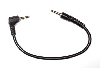 Deluxe 8 Inch Right Angle Miniphone Plug (1 &frasl; 8 inch - 3.5mm) to Miniphone Plug
